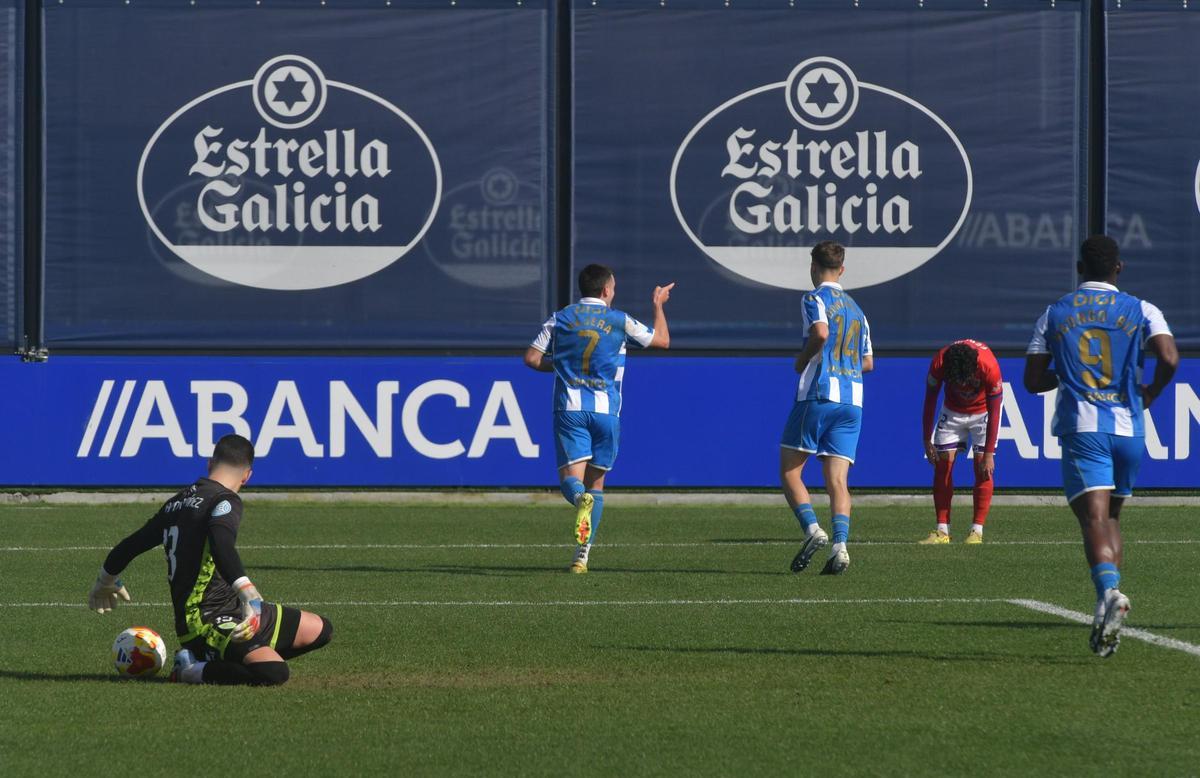 Victoria de equipo grande para el Fabril ante el Numancia (2-1)