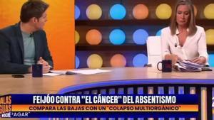 Momento en el que Marta Gómez Montero abandona Malas lenguas Noche tras acusar a Cintora de humillarla.