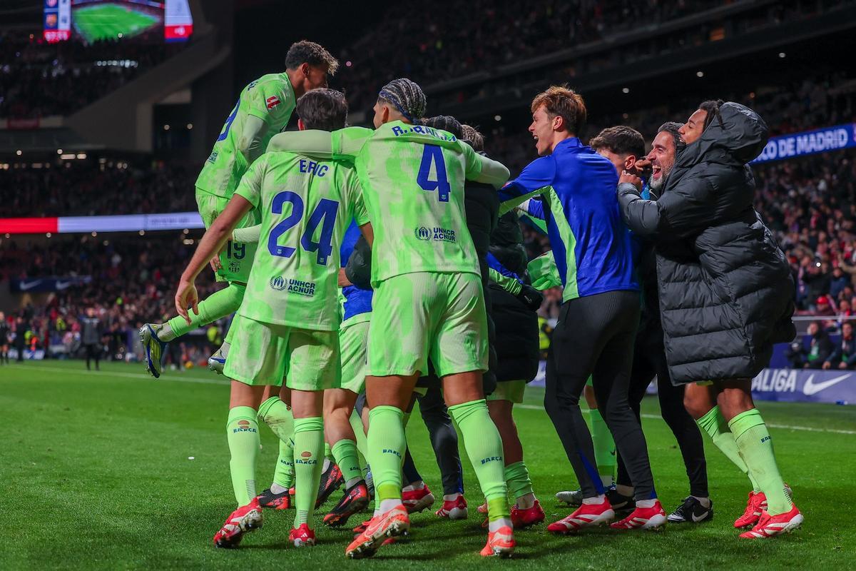 La tremenda celebración del Barça tras remontar al Atlético