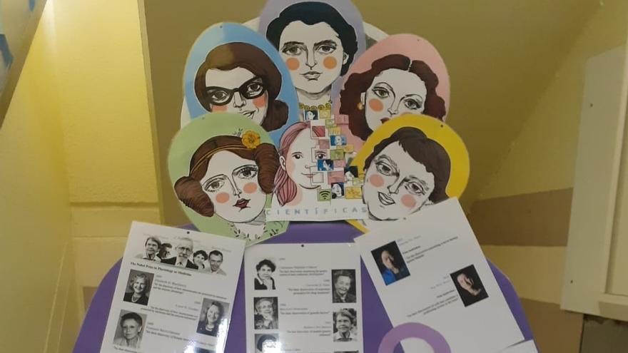 Mural de mujeres científicas en el IES Floriani (Redondela).