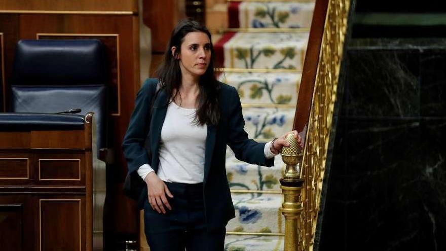 La ministra de Igualdad, Irene Montero, durante el pleno del Congreso.