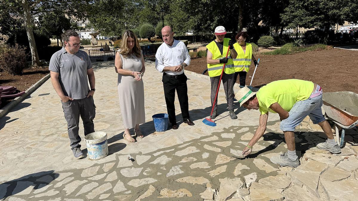 Visita a las obras de los Jardines del Rey en Antequera.