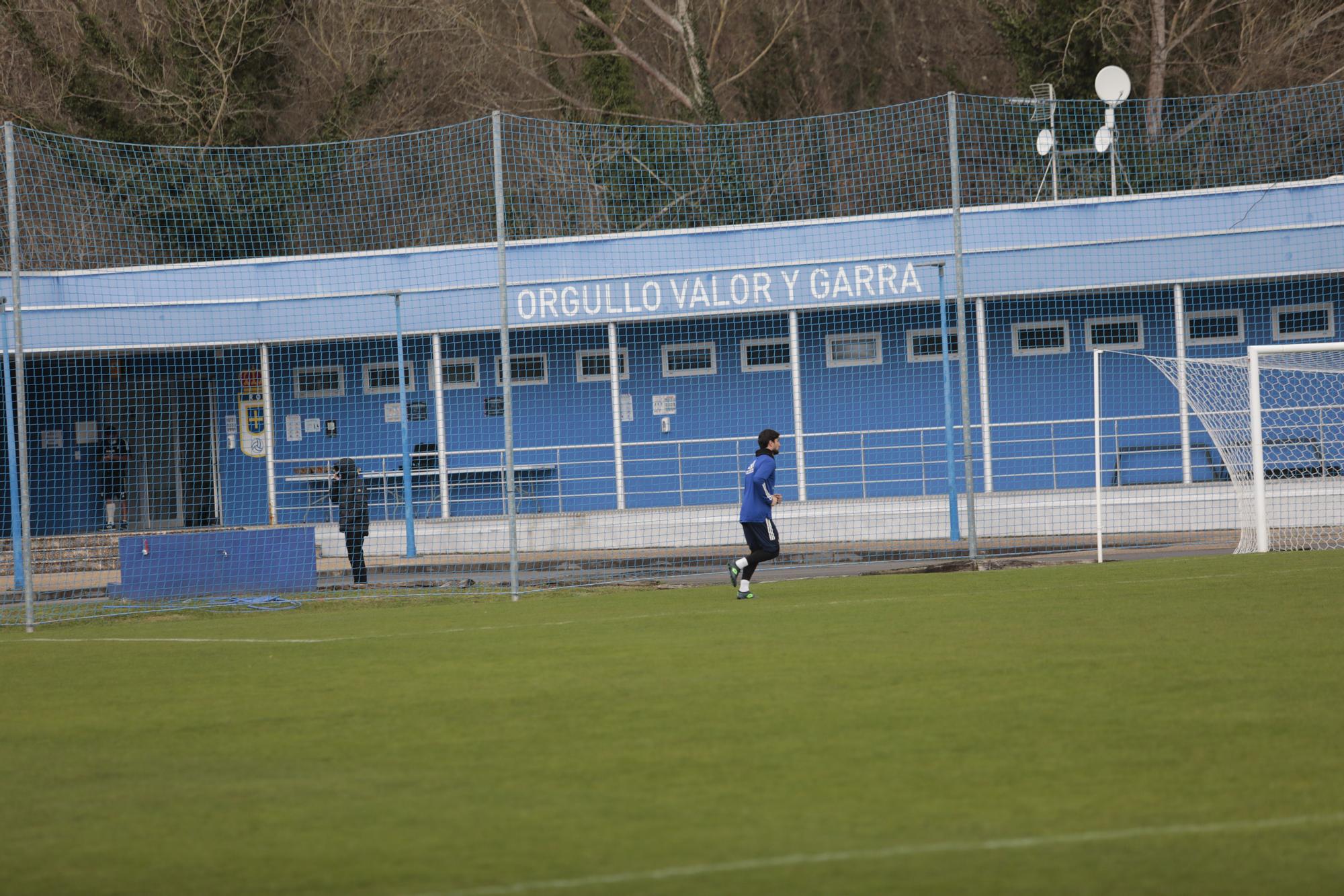 Último entrenamiento del año del Real Oviedo