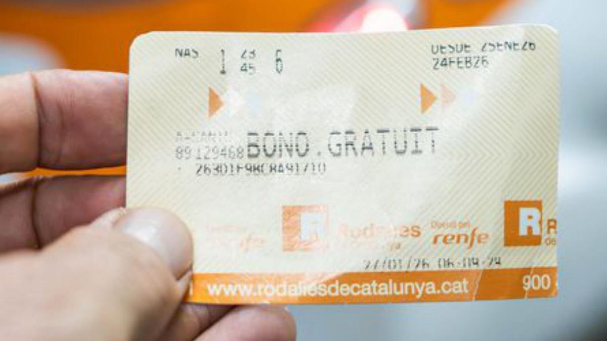 L’abonament gratuït de Renfe. | JORDI OTIX