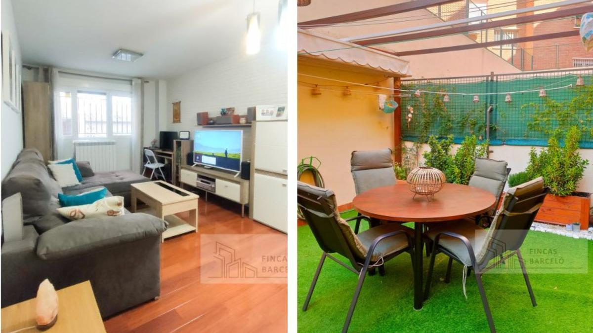 Esta vivienda de Zaragoza cuenta con una gran terraza dividida en distintos espacios.