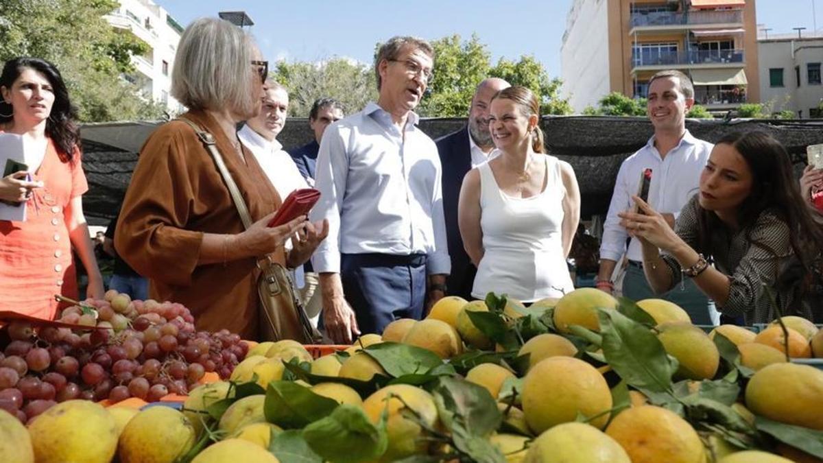 Feijoo ha visitado el mercado de Pere Garau