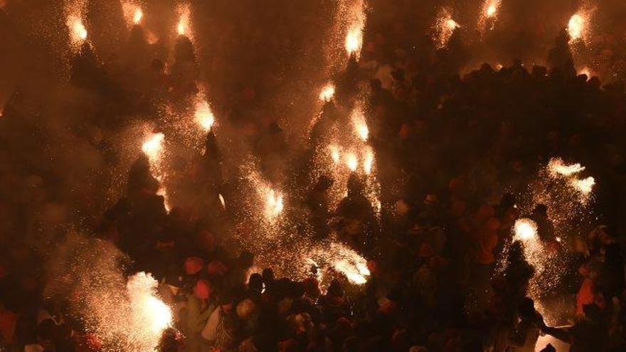 Foc dels fuets del plens al Corpus passat