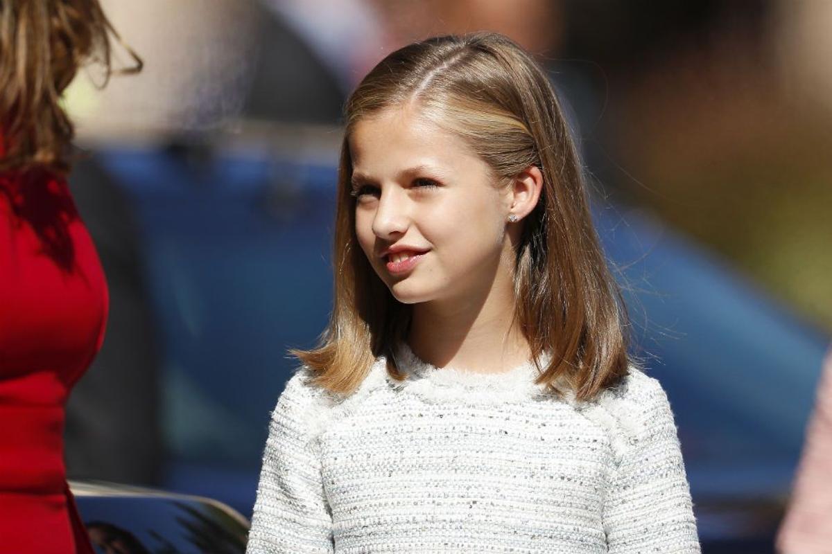 Leonor a su llegada a Covadonga en su primer acto oficial como Princesa de Asturias