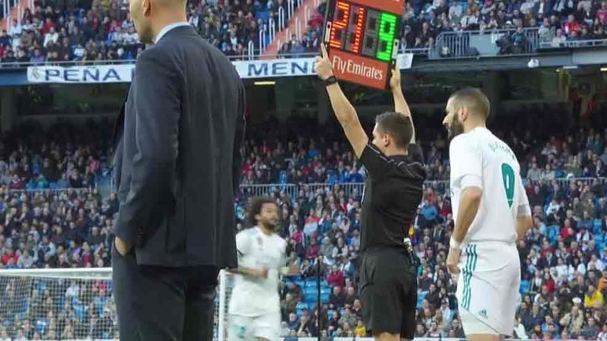 Benzema sustituyó a Borja Mayoral