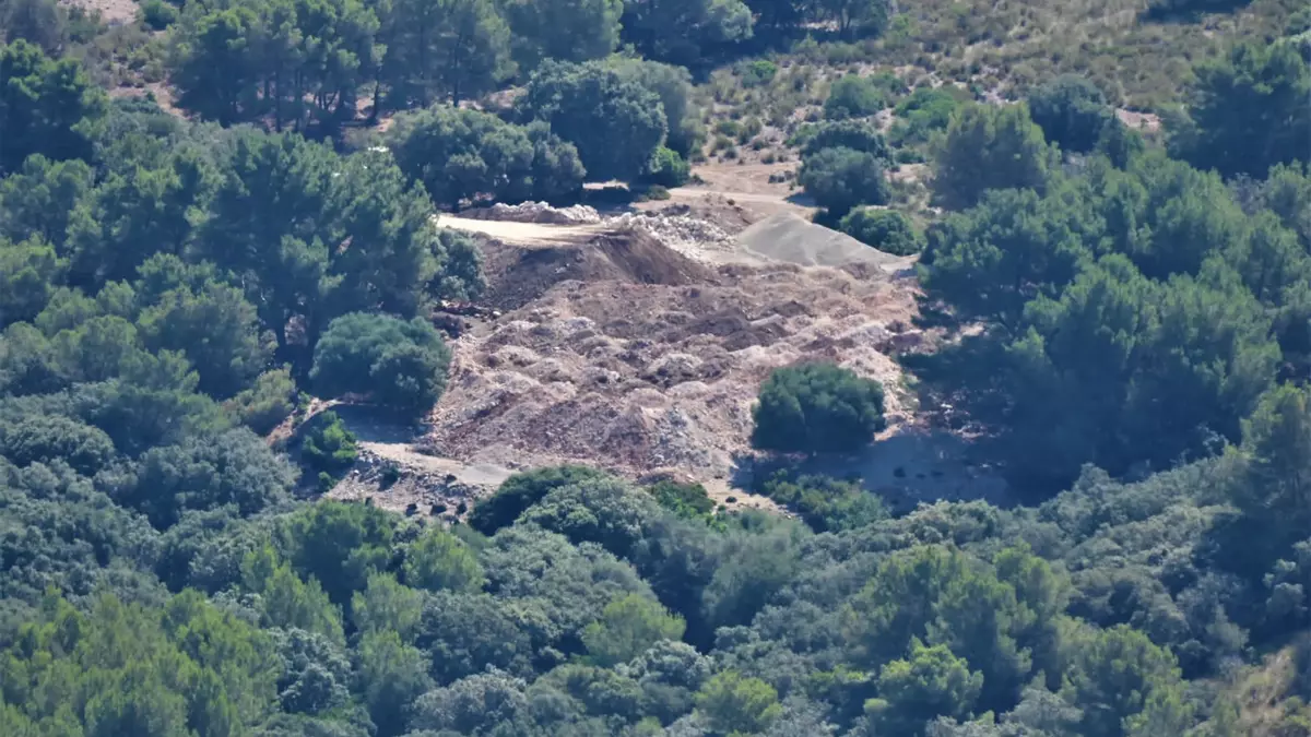 Imagen de parte de los residuos que serán transportados a los dos solares de Pollença.