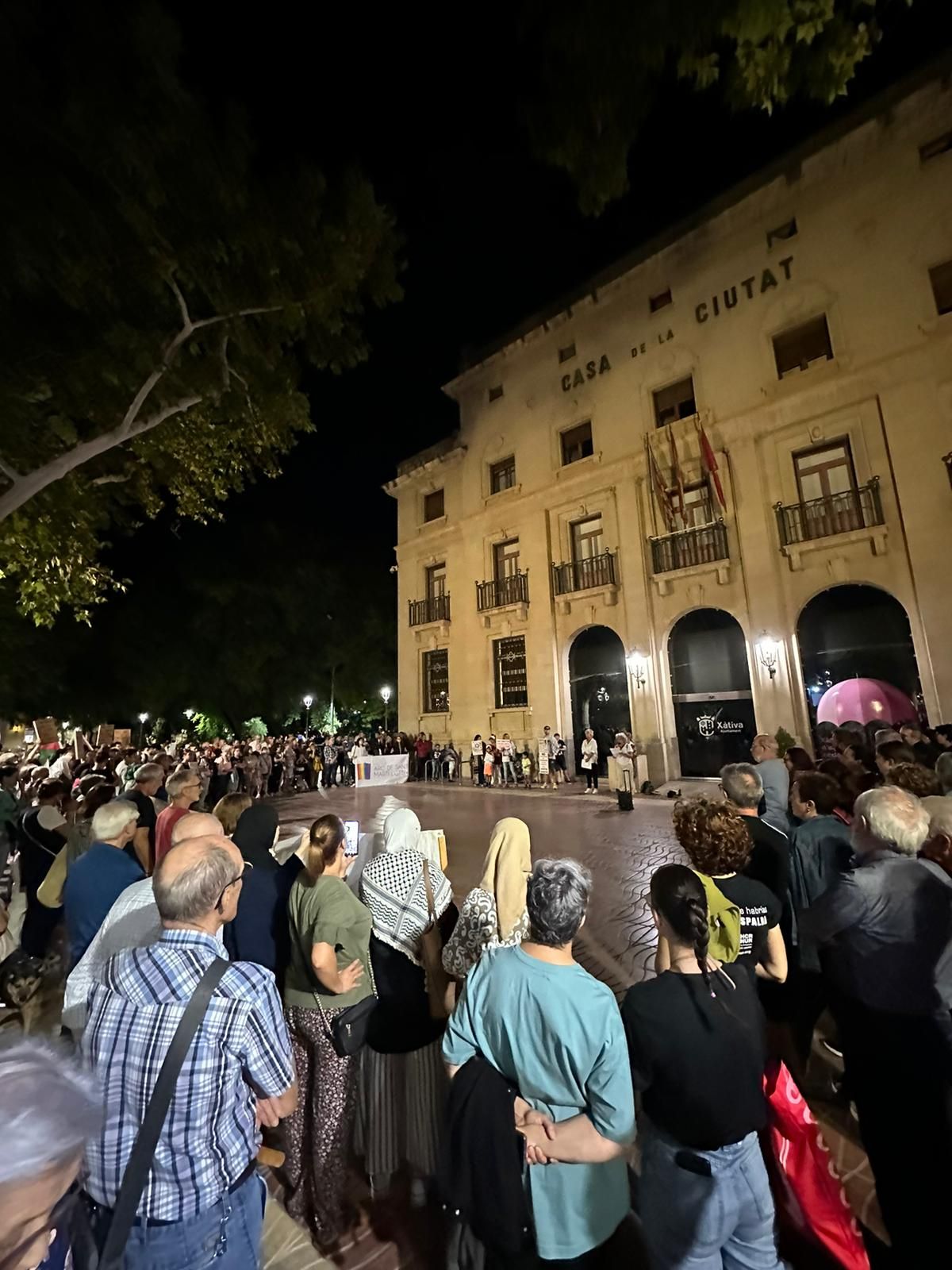 Xàtiva acoge una concentración de apoyo al pueblo palestino
