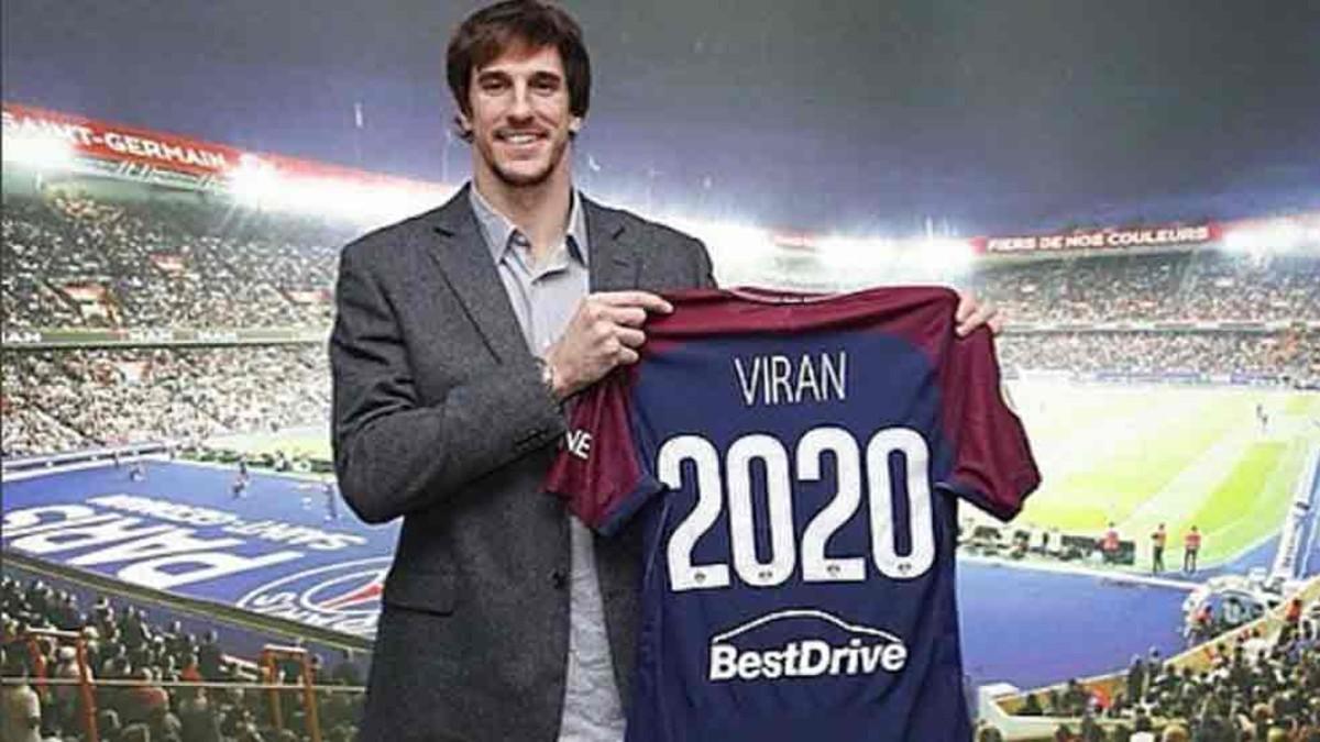 Viran Morros ya posa con la camiseta del PSG Viran Morros ya posa con la camiseta del PSG