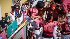 La Colla Vella dels Xiquets de Valls, actuando en Sant Fèlix