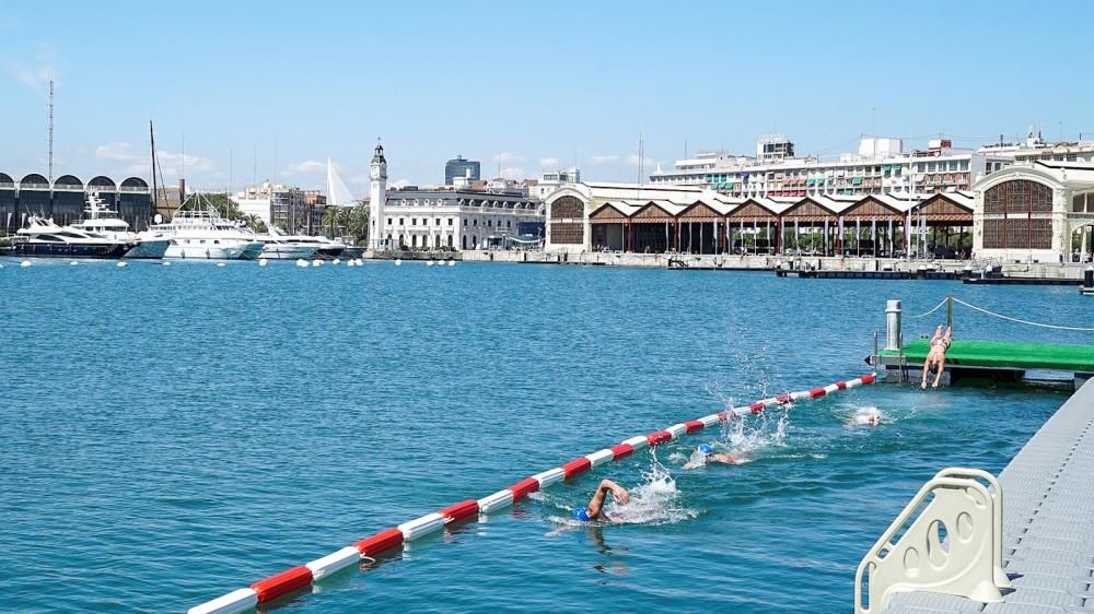 Nueva zona de baño en la Marina de València