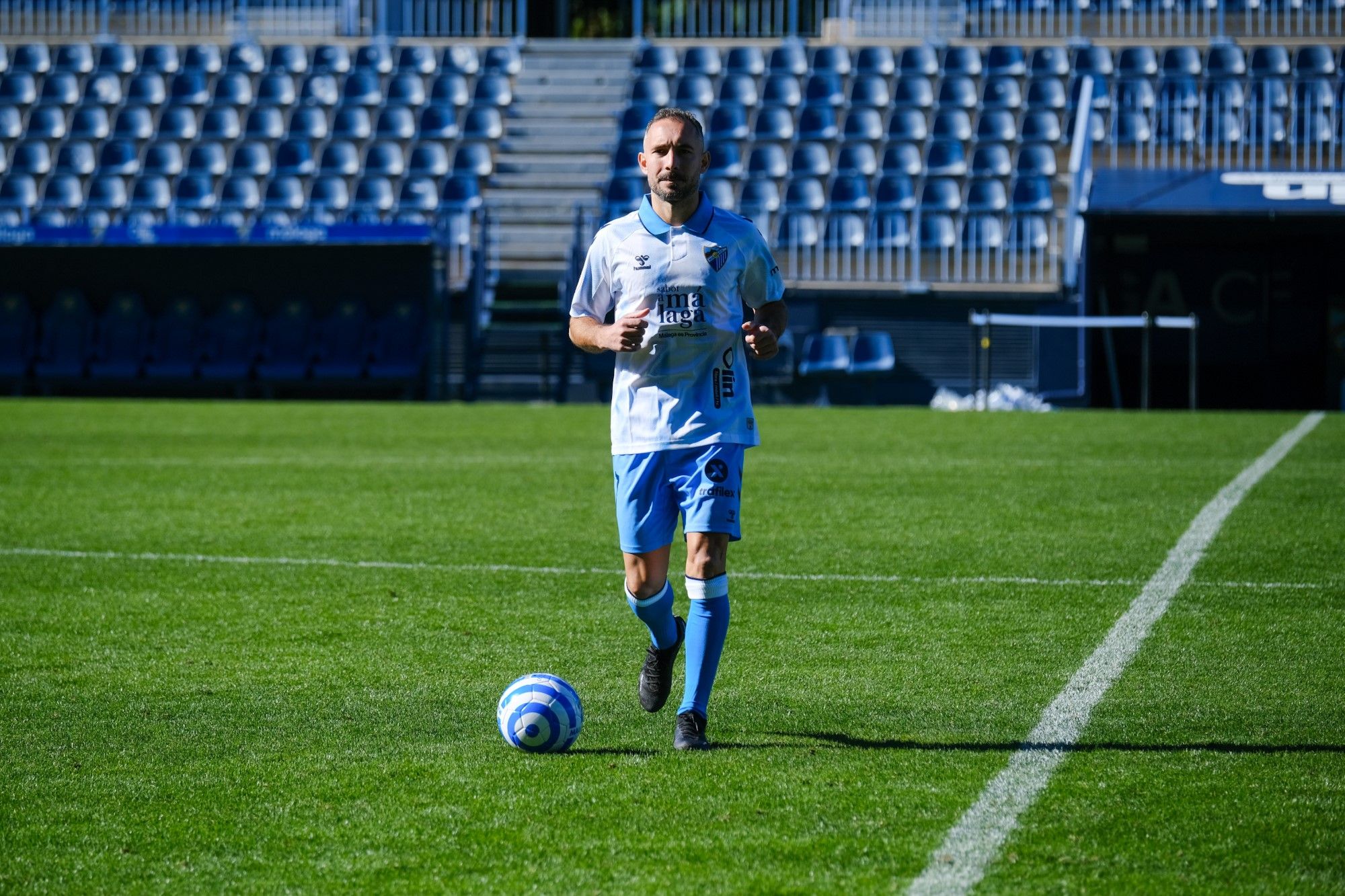 Presentación de David Ferreiro como nuevo jugador del Málaga CF