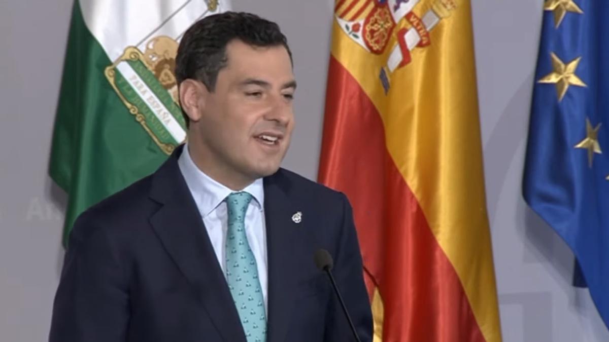 El presidente de la Junta de Andalucía, Juanma Moreno.