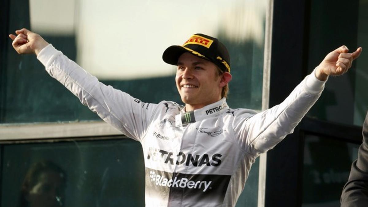 Nico Rosberg celebra su victoria en el GP de Australia