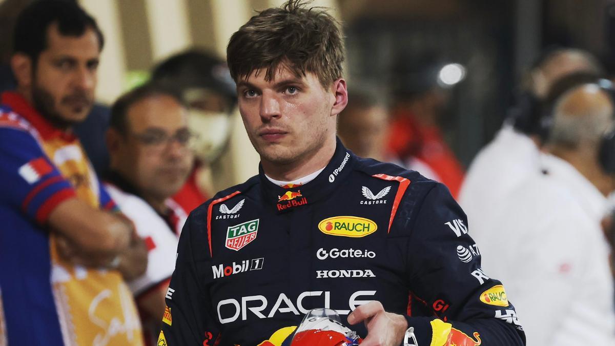 Max Verstappen , abatido tras la carrera en Bahrein