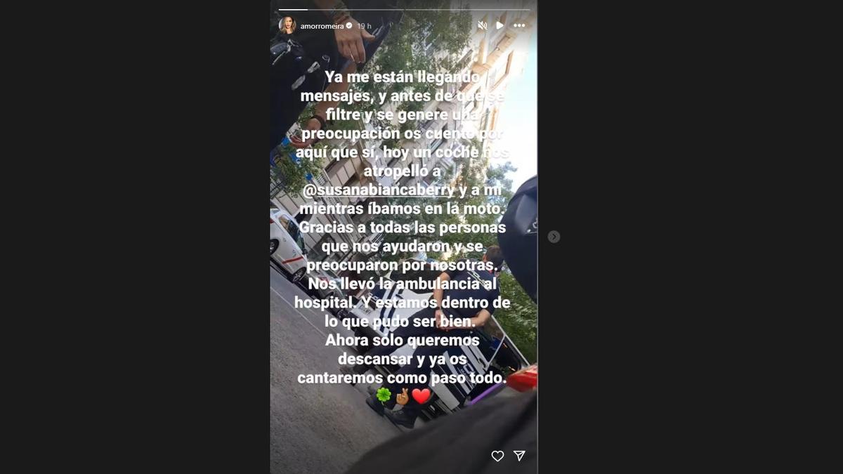 VÍDEO: Amor Romeira filtra vídeos del atropello: el accidente que sufrió junto a Susana Bianca