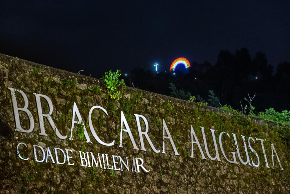 El arcoíris gigante instalado en Braga.