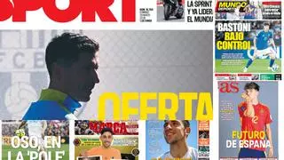 Estas son las portadas de la prensa deportiva de hoy