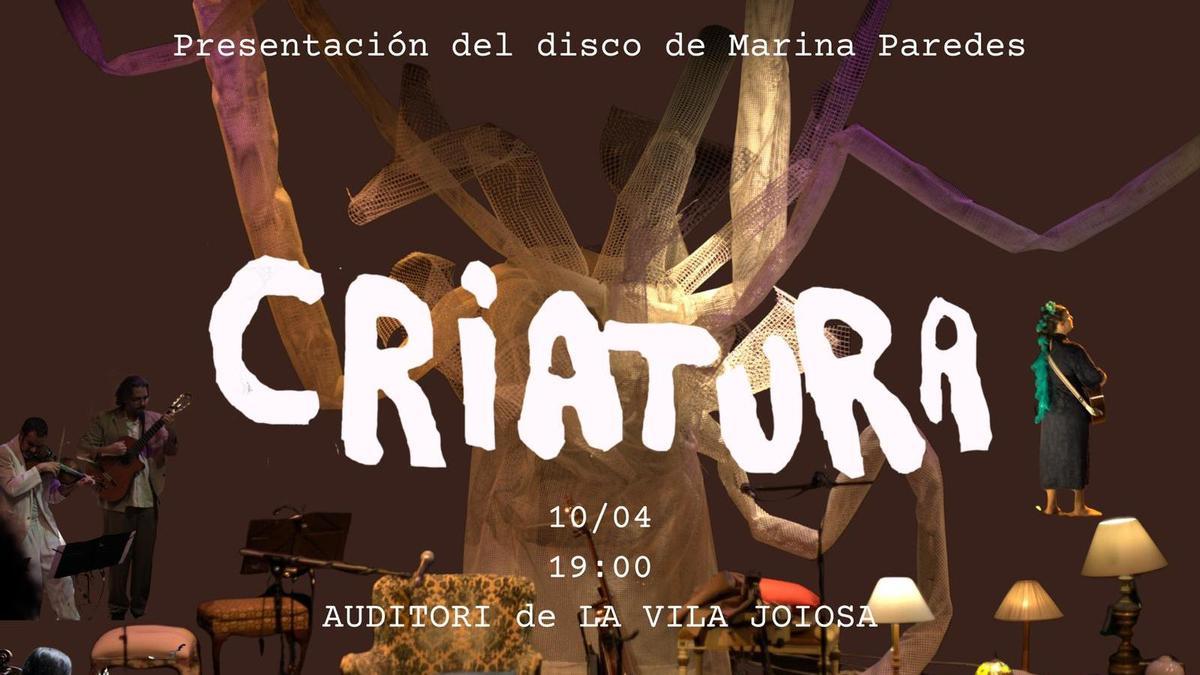 La cantautora Marina Paredes presentará su disco con una obra-concierto en La Vila
