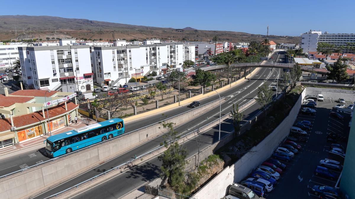 Avenida de la Unión Europea en el tramo ubicado entre El Veril y la Viuda de Franco.