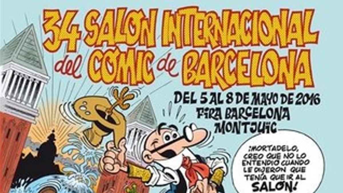 El cartel de la 34ª edición del Salón del Cómic de Barcelona, obra de Francisco Ibáñez.
