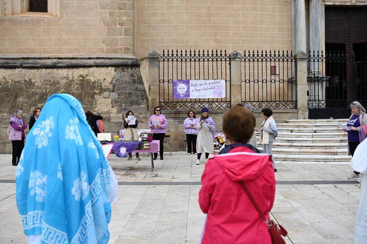 La lectura del manifiesto por la igualdad.