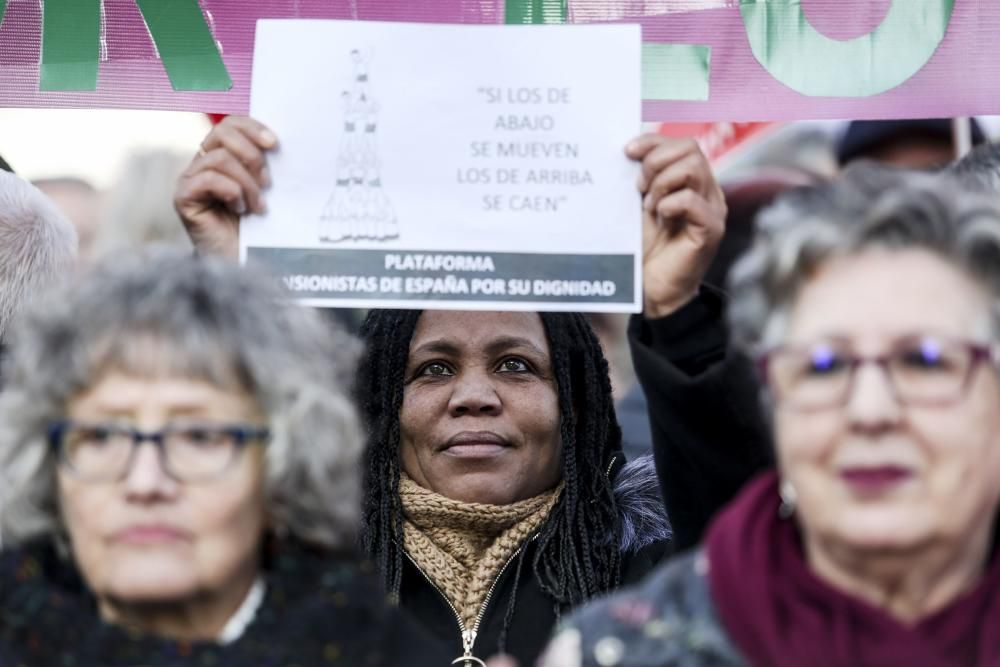 Protestas de los pensionistas en Oviedo.