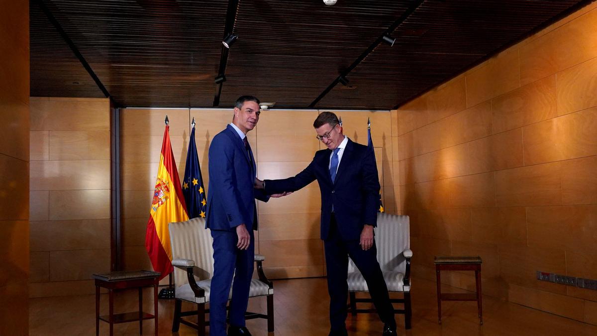 Pedro Sánchez y Alberto Nuñez Feijóo