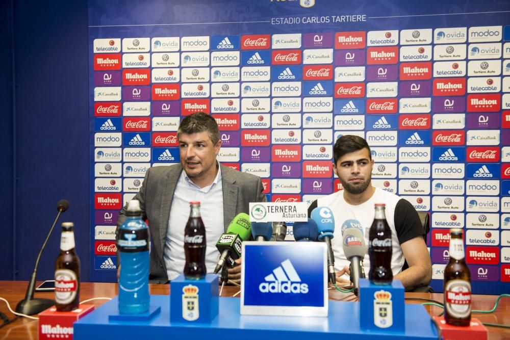 Presentación de Martín Alaníz como nuevo jugador del Real Oviedo