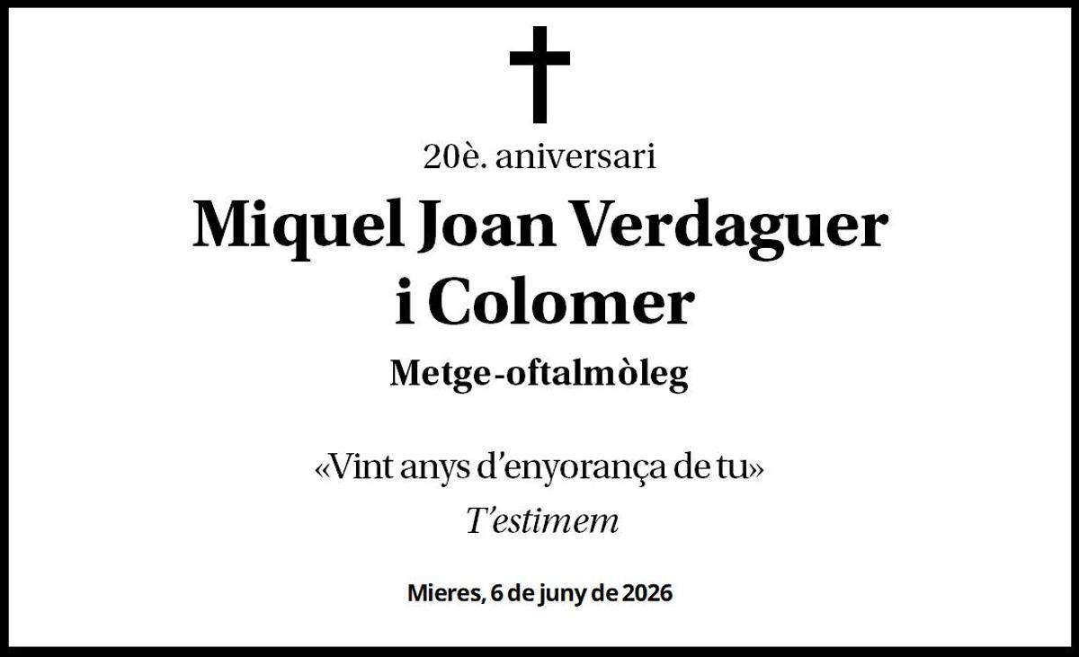 Miquel Joan Verdaguer