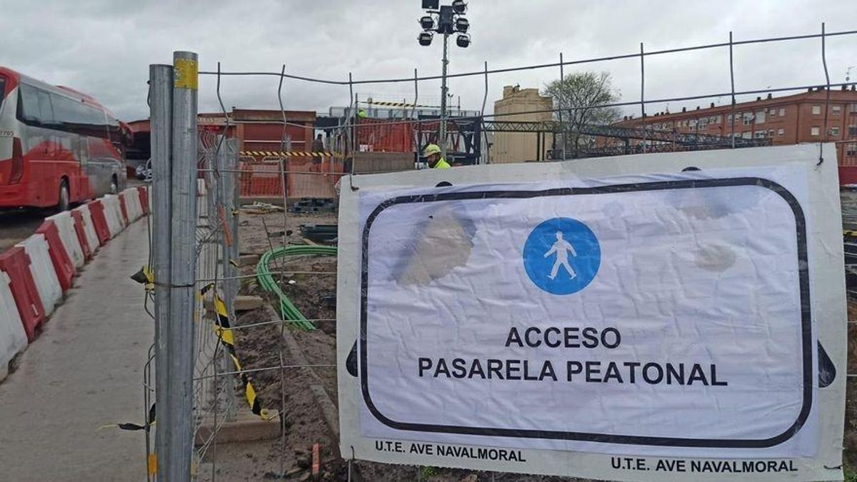 Uno de los tramos afectados por las obras en Navalmoral de la Mata.