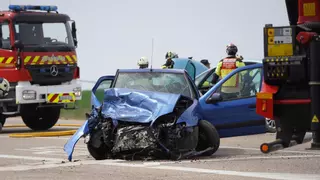 Grave accidente de tráfico en Zamora con tres heridos: dos de ellos atrapados