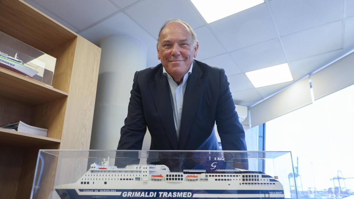 Ettore Morace, ceo de Trasmed, en su despacho en el puerto de València.