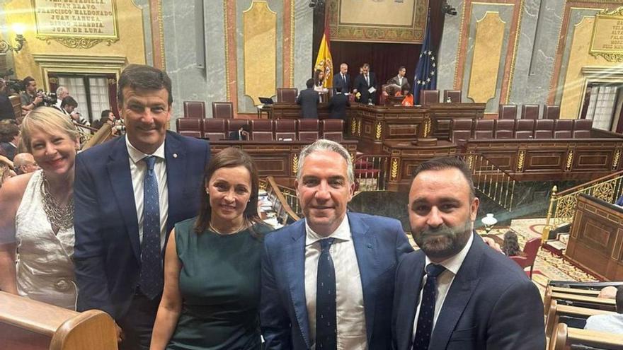 Los cinco diputados del PP por Málaga.