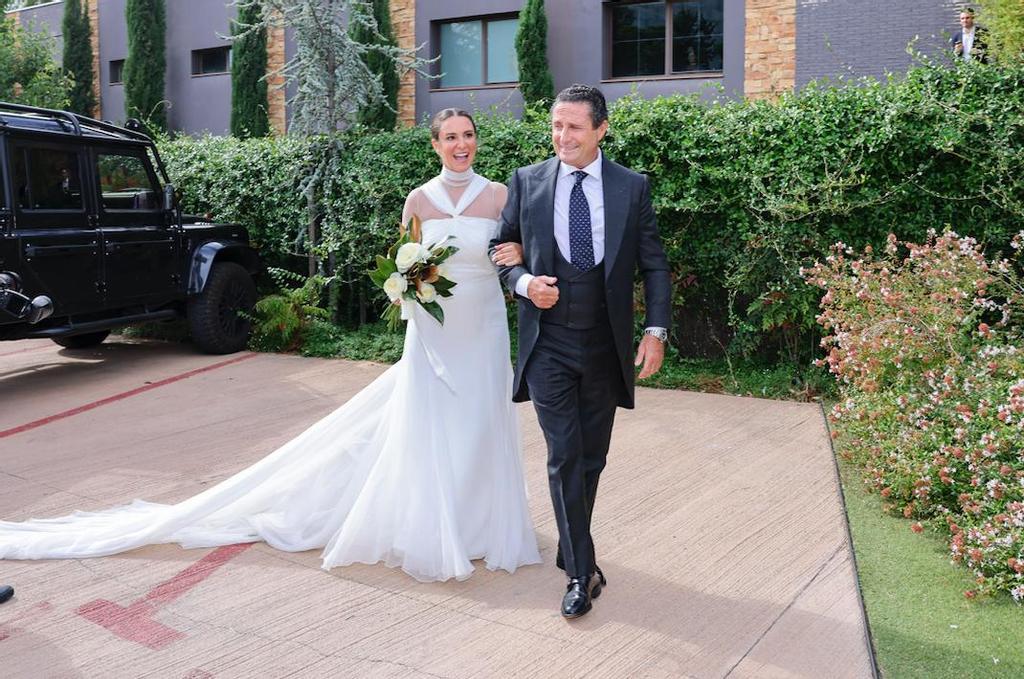 Marta Pombo con vestido de novia de Redondo Brand