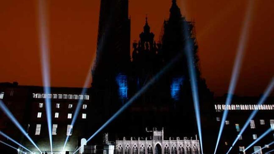 Un momento del espectáculo audiovisual de esta noche. // Nick