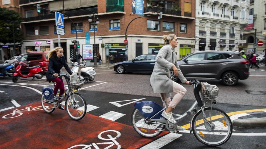 La lluvia frenó el uso de la bici.