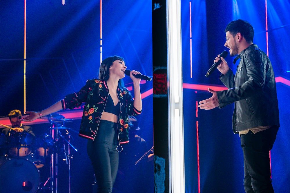 Aitana y Cepeda en la OT Fiesta