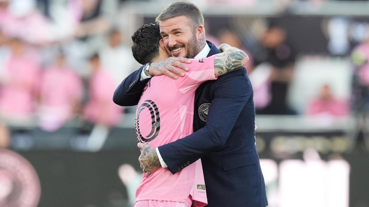 Beckham y Messi, tras ganar la MLS
