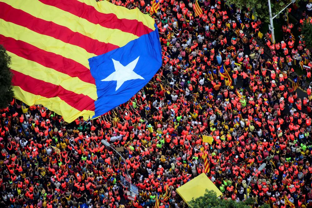 La Diada 2018, des de l'aire