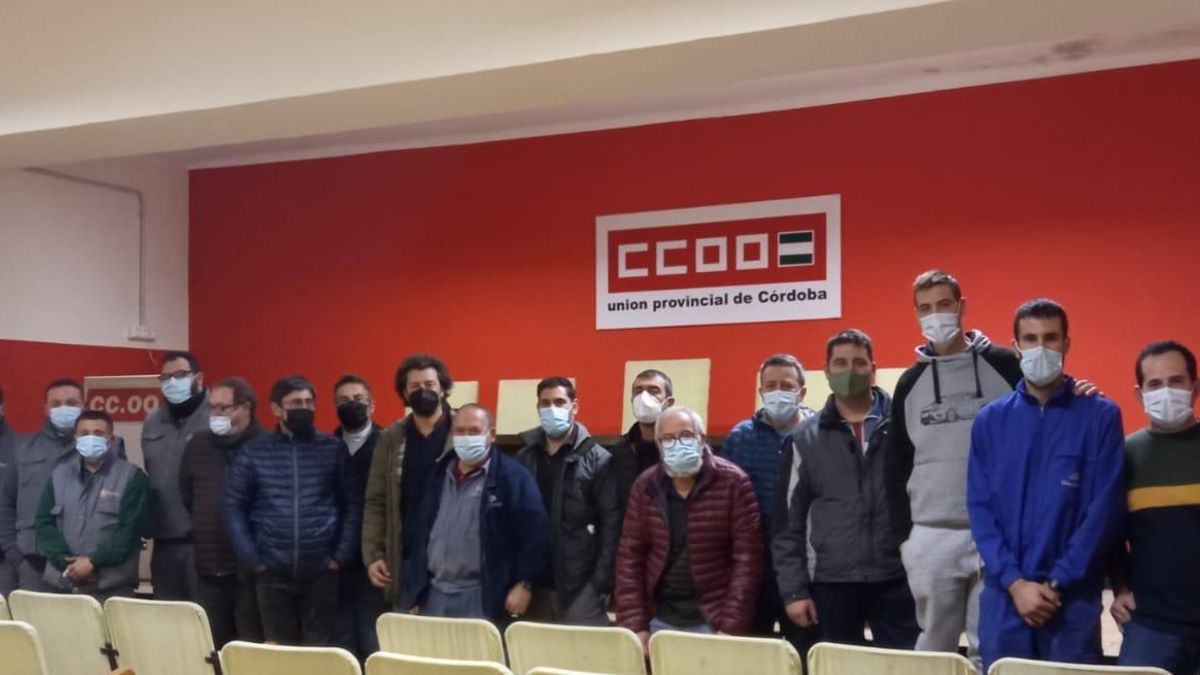 Asamblea de CCOO para la negociación del convenio del sector de los vinos de Córdoba.