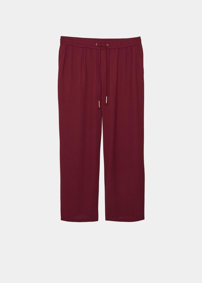 Pantalon en color vino, Violeta by Mango