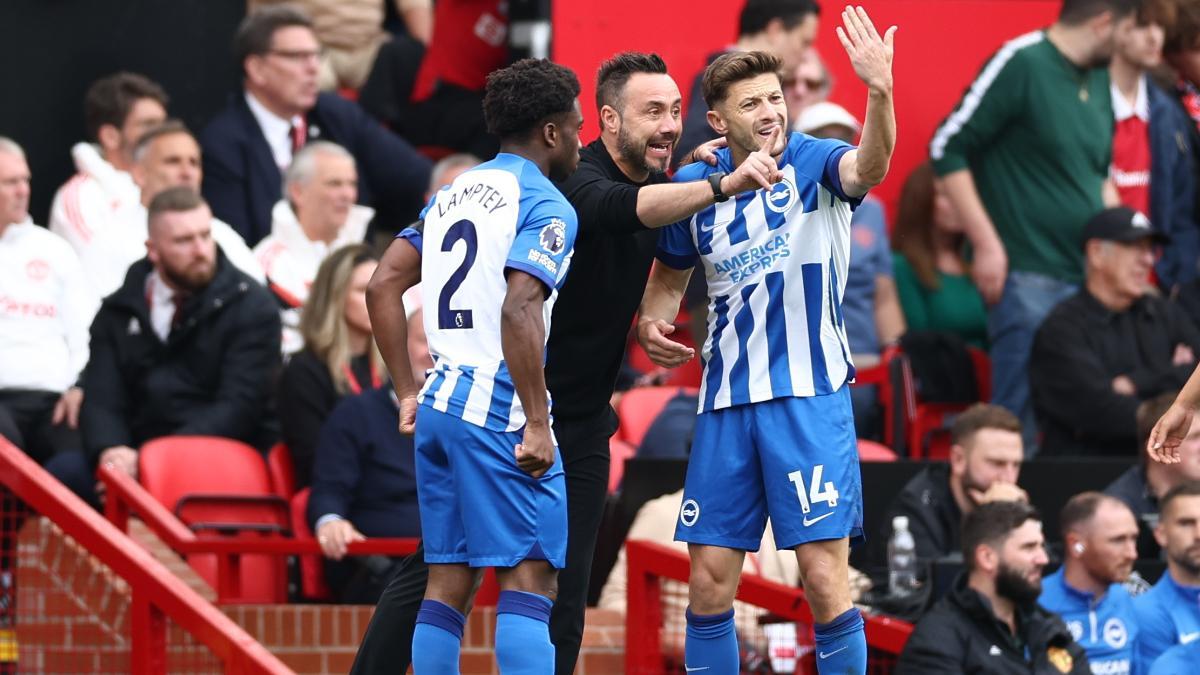 De Zerbi junto a Lallana y Lamptey