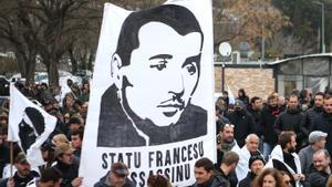 Manifestación en apoyo de Yvan Colonna, en Córcega.