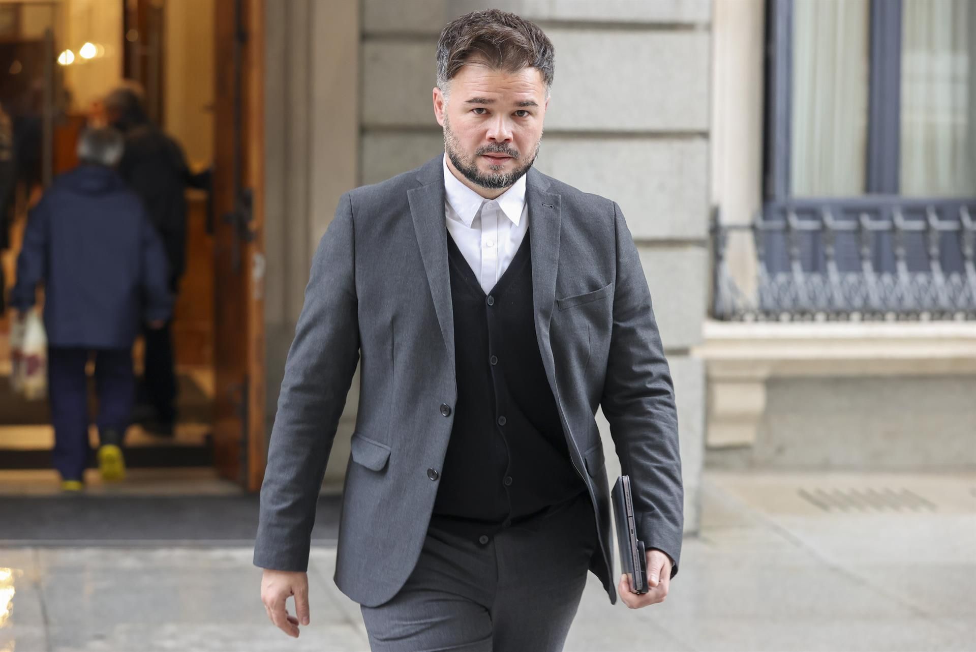 El portavoz de ERC, Gabriel Rufián, en el Congreso de los Diputados.