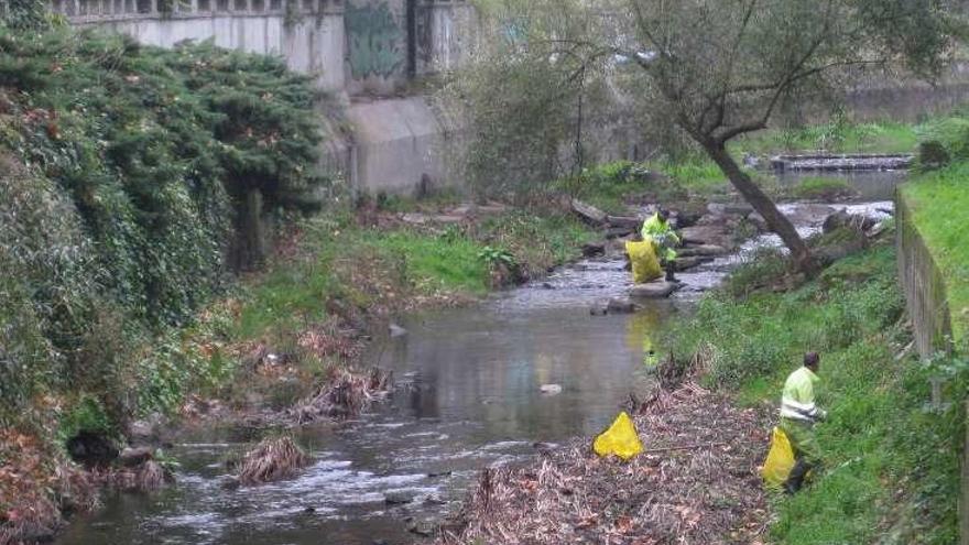 Brigada de la CHMS en el Barbaña.  // FdV