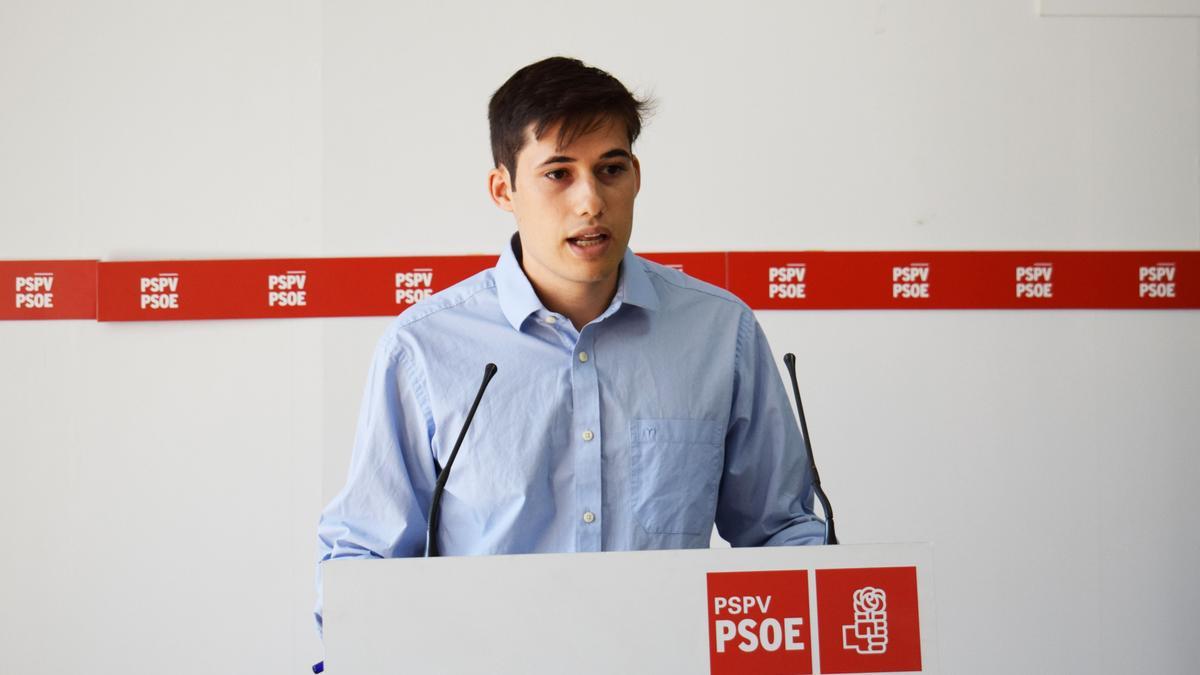 Borja Sanjuán, portavoz socialista en el Ayuntamiento de València.